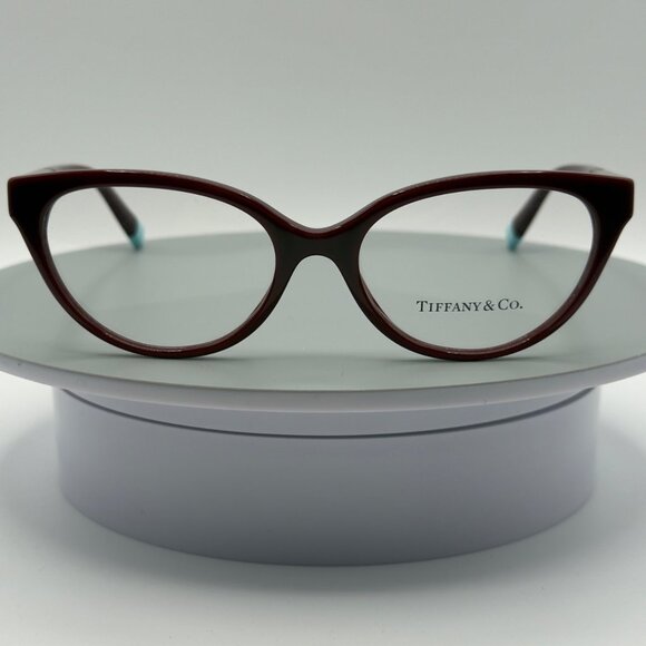 NEW Tiffany & Co. TF 2226 8353 Burgundy & Gold Eyeglasses  52/16/140 READ - Picture 2 of 9